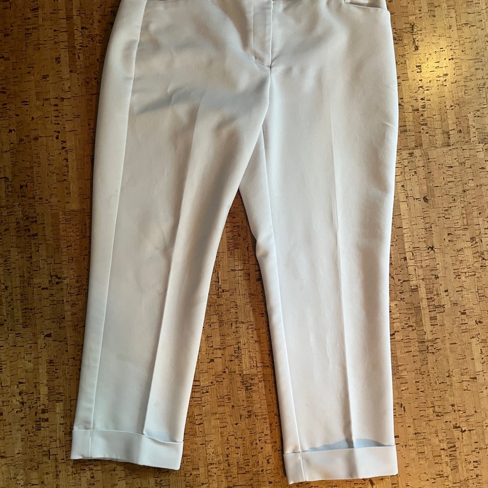 Tribal White Cuffed Pants